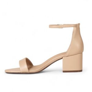 Elegant neutral color Ankle Strap Heeled sandals
